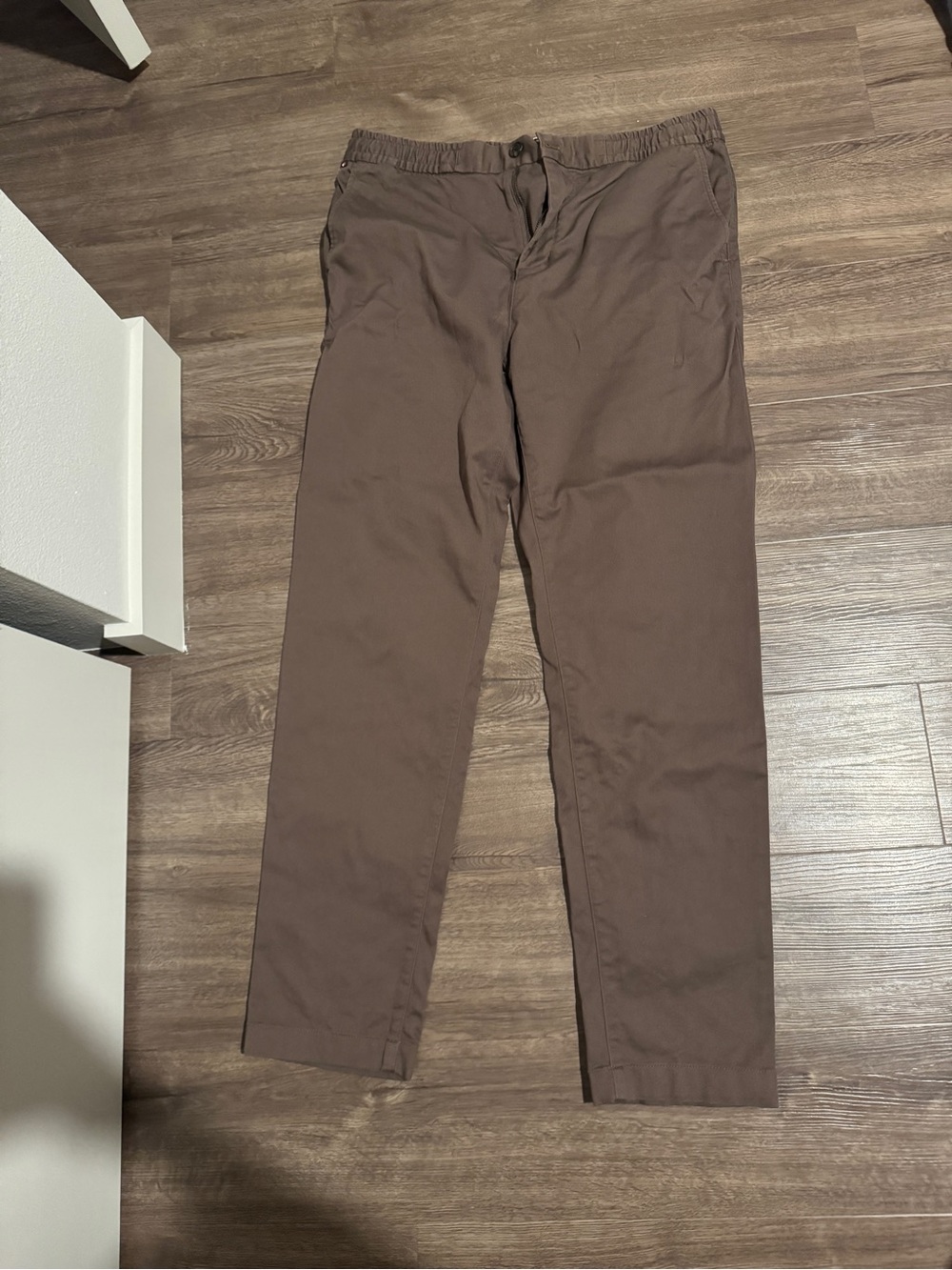 Tommy Hilfiger Brown Men's Cotton Chinos with Elastic Waist